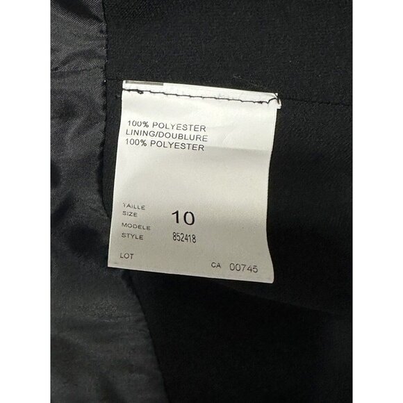 JS Collections Solid Black Spaghetti Strap Boning Beaded Lined Dressy Top Sz 10 - Picture 6 of 7